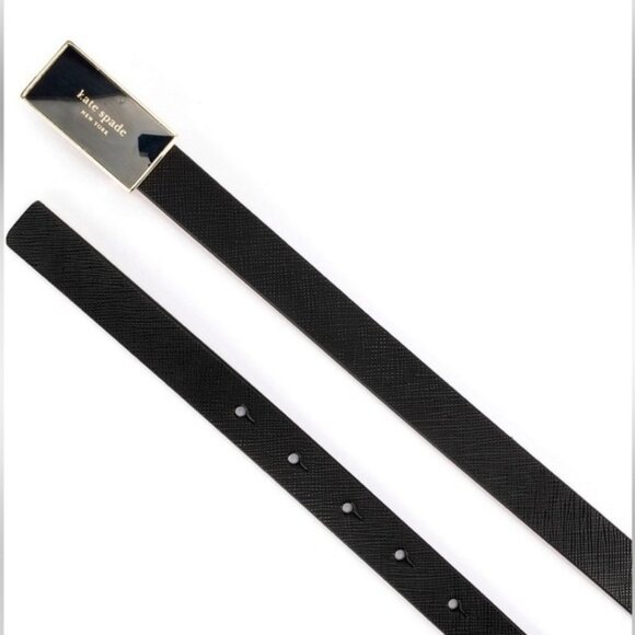 Kate Spade Enamel Plaque Buckle Leather Belt main image 6